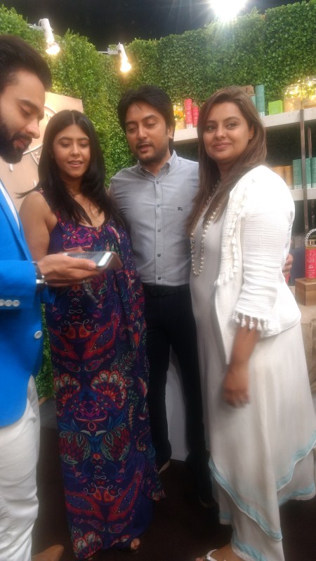 Bollywood celebs like Ekta Kapoor, Jackky Bhagnani, Deepshikha Deshmukh, Dhiraj Deshmukh at an exhibition held in Worli. Ekta Kapoor,Jackky Bhagnani,Deepshikha Deshmukh,Dhiraj Deshmukh