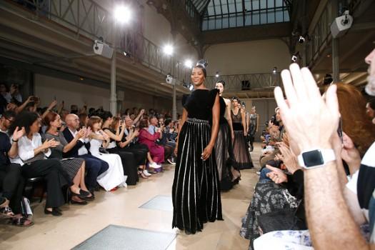 The 47-year-old, who walked the ramp on Wednesday, first appeared in one of the Tunisian-born couturier's shows over three decades ago when she was just 16, reports dailymail.co.uk.