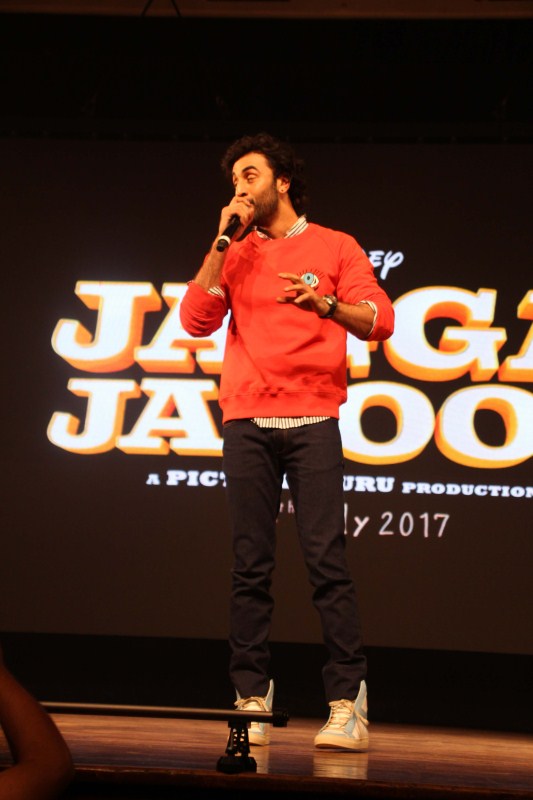 Disney and Pictureshuru Production's Jagga Jasoos directed by Anurag Basu is set to release on 14th July 2017. The film stars Ranbir Kapoor and Katrina Kaif in the lead with music composed by Pritam. Ranbir Kapoor,Ranbir Kapoor promotes Jagga Jasoos,Jagga Jasoos,Ranbir Kapoor promotes Jagga Jasoos film,Jagga Jasoos promotion,Jagga Jasoos movie promotion,Jagga Jasoos film promotion,St. Andrews Auditorium