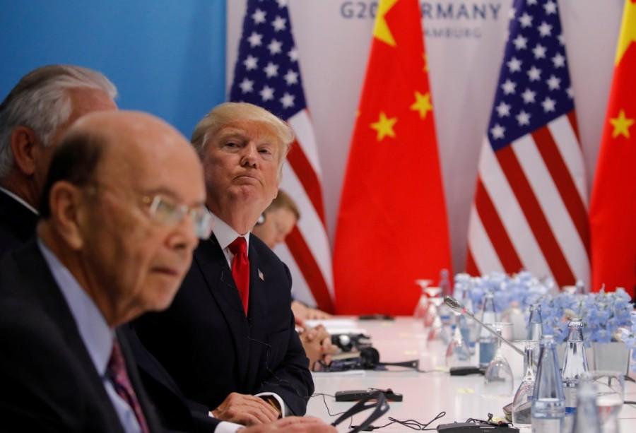 President Trump attends the bilateral meeting with Chinese President Xi Jinping. G20 Summit,G20 summit 2017,G20 Summit pics,G20 Summit images,G20 Summit stills,G20 Summit pictures,Argentinia's President Juliana Awada,Argentinia's President Mauricio Macri,French President's wife Brigitte Macron,French President Emmanuel