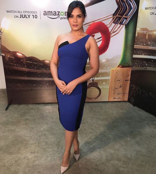 Dress by Bcbgmaxazia, Shoes and Accessories by Dior, Styled by Nikhil Mansata and HMU by Harry Rajput. Richa Chada,actress Richa Chada,Inside Edge promotions,Richa Chada dress,Richa Chada fashion