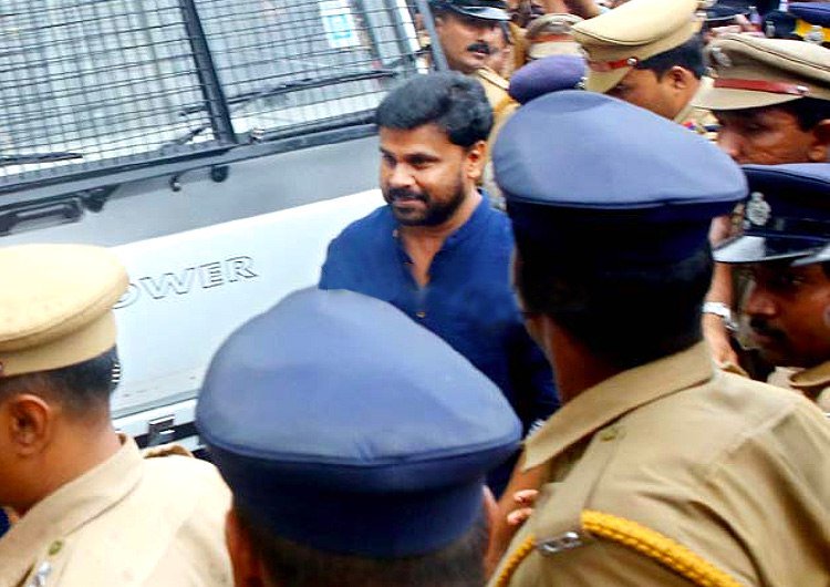 None of the big names in the film industry - Mammootty and Mohanlal - have said a word in this case. On February 17, the hugely popular actress was travelling from Thrissur to Kochi by road when she was abducted. After almost two hours she was dumped near the house of director-turned-actor Lal, who upon hearing her harrowing experience, informed police. She was reported to have been molested enroute. The police probe team arrested Pulsar Suni and his aides, who effected the kidnap, a week after the incident. The conspiracy angle surfaced ever since Dileep and his close aide, actor-turned-director Nadir Shah, was questioned for 13 hours last month. Trouble began for Dileep last month after his name surfaced in a jail inmate's letter who had shared the cell with Suni. Malayalam superstar Dileep,superstar Dileep,Dileep,Dileep arrested,dileep-kavya madhavan,Kerala Police arrest Dileep,dileep bhavana case,Dileep in Jail