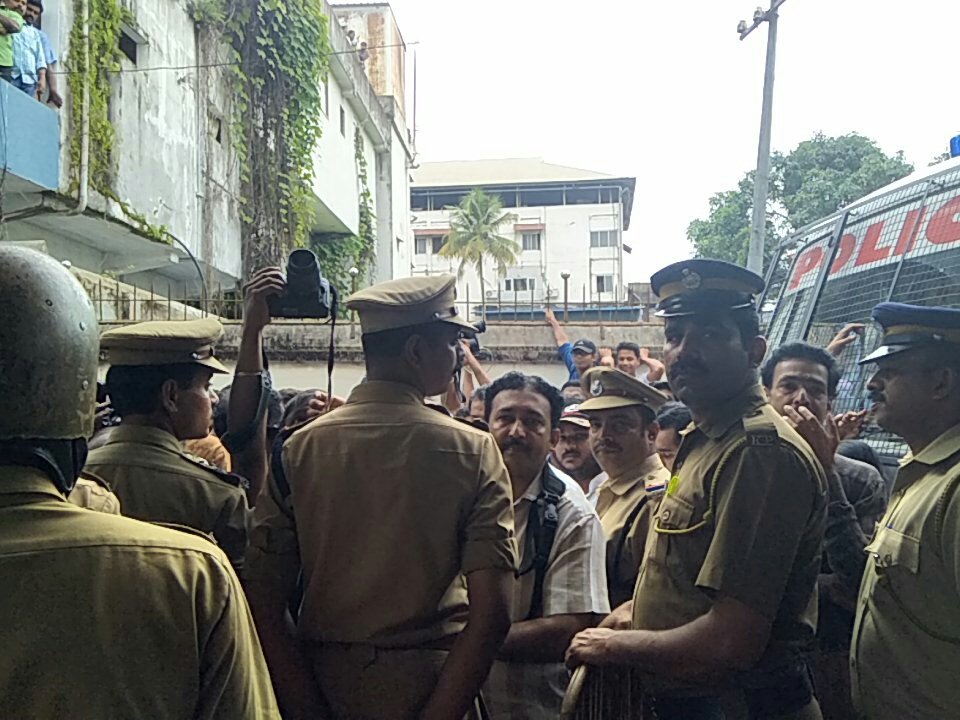 Following this, Dileep was called for questioning. During the marathon questioning, he claimed he did not know Suni. But by then the police had established the fact that Suni was at the shooting location of Dileep's film in November at Thrissur. A photo of Suni at the film locales was released by TV channels. Pressure mounted on the police to get to the bottom of the conspiracy. The Congress party sought a CBI probe into the case, while the BJP expressed its displeasure over the police probe. The Association of the Malayalam Movies Artistes (AMMA) came under heavy attack from several quarters over its stand on the issue. Malayalam superstar Dileep,superstar Dileep,Dileep,Dileep arrested,dileep-kavya madhavan,Kerala Police arrest Dileep,dileep bhavana case,Dileep in Jail