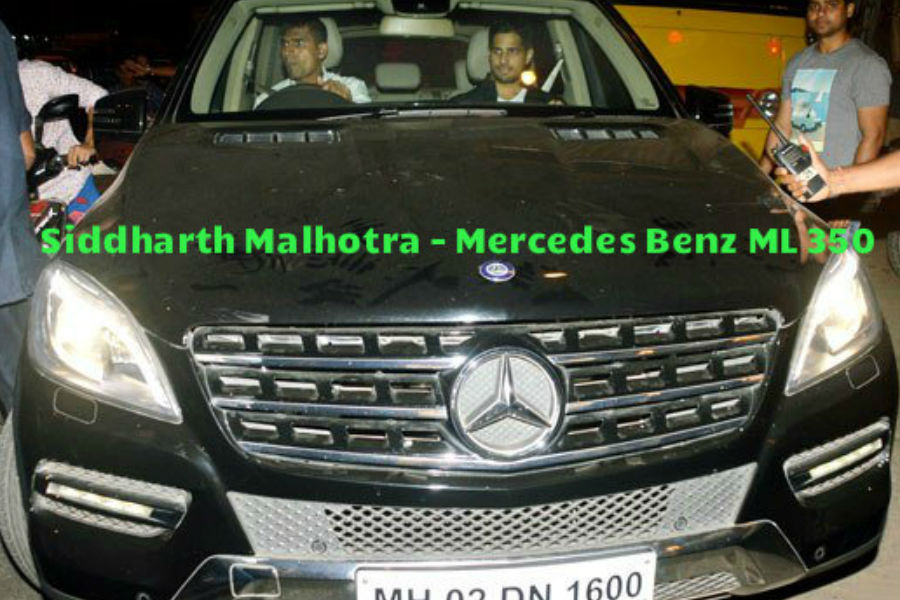 Siddharth Malhotra - Mercedes Benz ML 350. Alia Bhatt,Arjun Kapoor,Kriti Sanon,Parineeti Chopra,Deepika Padukone,Priyanka Chopra,Katrina Kaif,Ranbir Kapoor,celebs favorite car,Bollywood celebs favorite car,celebs car