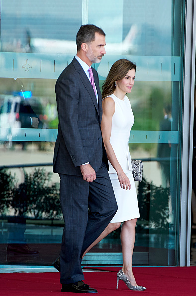King Felipe VI of Spain and Queen Letizia of Spain depart for an official visit to United Kingdom at the Barajas Airport on July 11, 2017. Felipe and Queen Letizia,King Felipe and Queen Letizia,Felipe,Queen Letizia,King Felipe