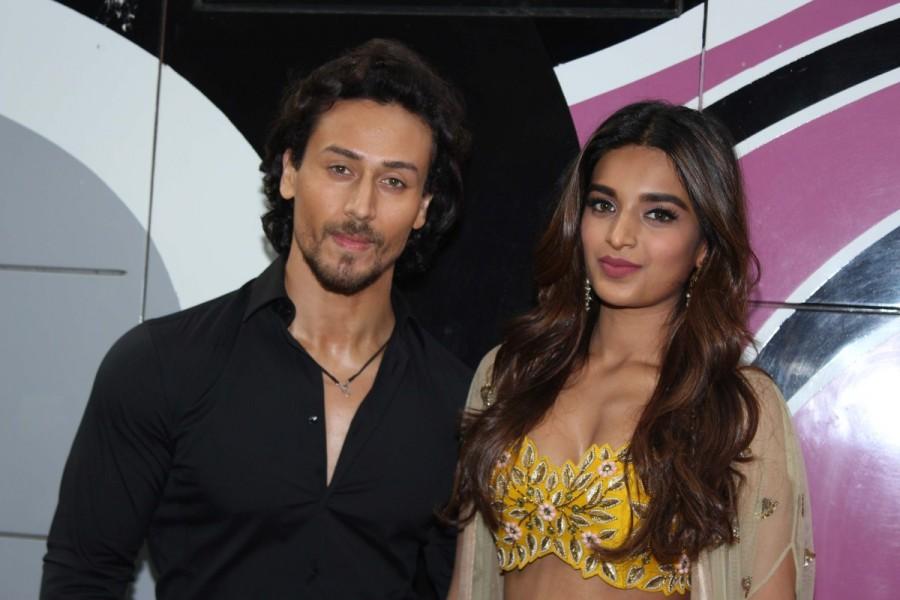 Actor Tiger Shroff and actress Nidhhi Agerwal promote Munna Michael on the sets of 'The Drama Company'. Tiger Shroff,Nidhhi Agerwal,Munna Michael,Munna Michael promotion,Munna Michael movie promotion,The Drama Company