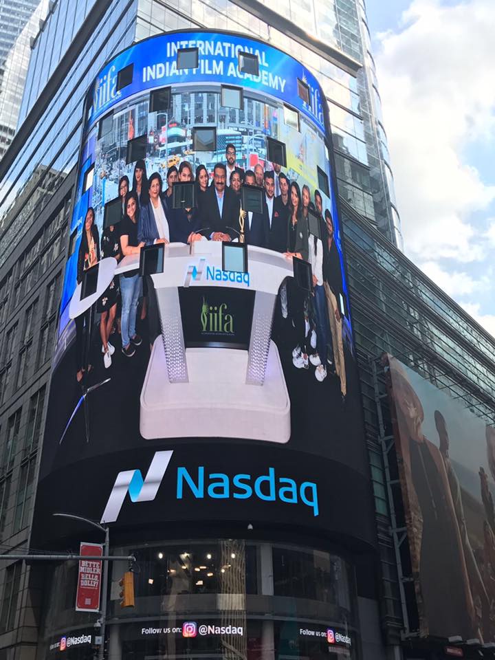THE 18TH EDITION OF IIFA WEEKEND AND AWARDS RINGS IN The Nasdaq Stock Exchange Bell - LIVE AT TIMES SQUARE. Sonakshi Sinha,Raj Nayak,Sabbas Joseph,The Nasdaq Stock Exchange Bell,IIFA 2017,Times Square for IIFA 2017