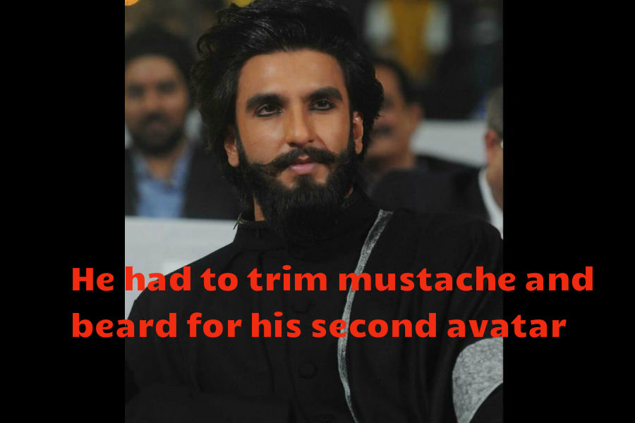 He had to trim mustache and beard for his second avatar. Ranveer Singh,actor Ranveer Singh,Padmavati,Ranveer Singh trims his moustache,Ranveer Singh moustache,Ranveer Singh moustache pics,Ranveer Singh moustache images,Ranveer Singh moustache stills,Ranveer Singh moustache pictures,Ranveer Singh moustache photo