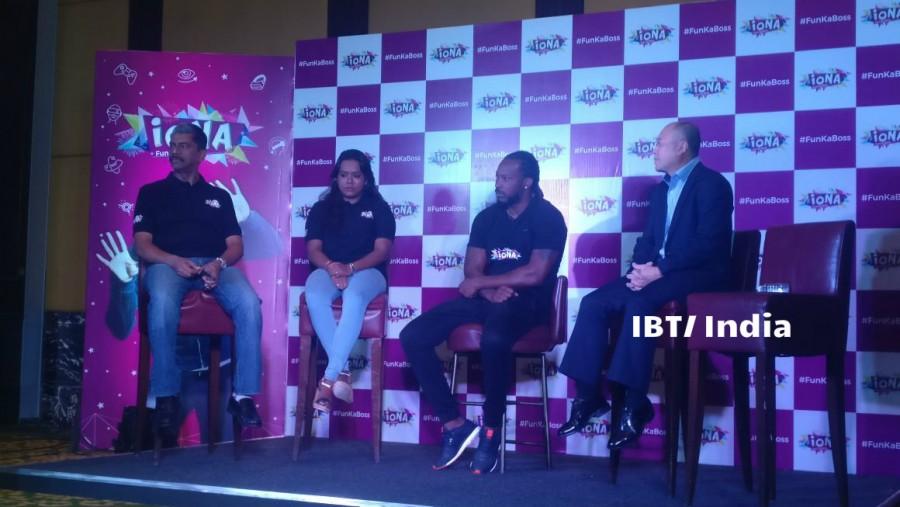 Jamaican cricketer Chris Gayle at an event in Bengaluru. Chris Gayle,Chris Gayle in Bangalore,Chris Gayle in Bengaluru