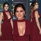 Bollywood actress Nargis Fakhri flaunts her curves at IIFA Awards 2017.