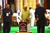 Prime Minister Narendra Modi and BJP chief Amit Shah were among the first to cast their votes in Parliament shortly after polling to elect India's 14th President began on Monday morning. Modi, clad in a beige colour sleeveless jacket over a white kurta-pyjama, reached the parliament premises early to vote. It is also the first day of the over three-week monsoon session of Parliament. The Prime Minister said the session was expected to herald in a new hope for India. "Today the monsoon session begins. Like the monsoon brings hope, this session also brings same spirit of hope," Modi said before casting his vote.