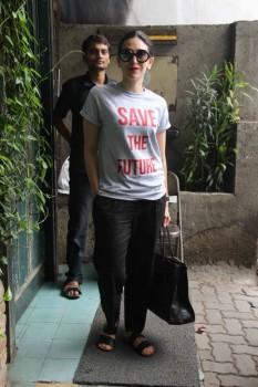 Bollywood actress Karishma Kapoor with kids spotted at Pali Village cafe.