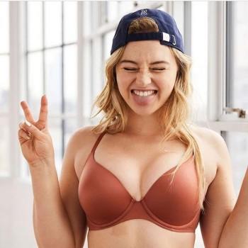 Iskra Lawrence flashes SERIOUS cleavage in plunging bra for sexy lingerie photo shoot.