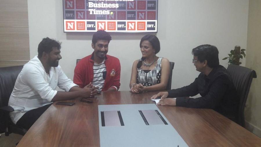 Suni, Manish Rishi, Actress Shraddha Srinath promote their upcoming movie Operation Alamelamma in Bangalore at IBT office on 19th July 2017. Director Suni,Manish Rishi,Shraddha Srinath,Operation Alamelamma,Operation Alamelamma promotion,Operation Alamelamma movie promotion