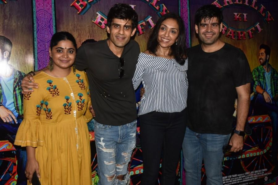 Bareilly Ki Barfi will have Ayushmann Khurrana, Rajkummar Rao and Kriti Sanon in lead roles onscreen for the first time and the film has been generating quite a buzz since the film was announced. Ayushmann Khurrana,Ashwiny Iyer Tiwari,Priti Shahani,Bareilly Ki Barfi trailer,Bareilly Ki Barfi trailer launch,Bareilly Ki Barfi,Bareilly Ki Barfi trailer launch pics,Bareilly Ki Barfi trailer launch images,Bareilly Ki Barfi trailer launch stills,Bareill