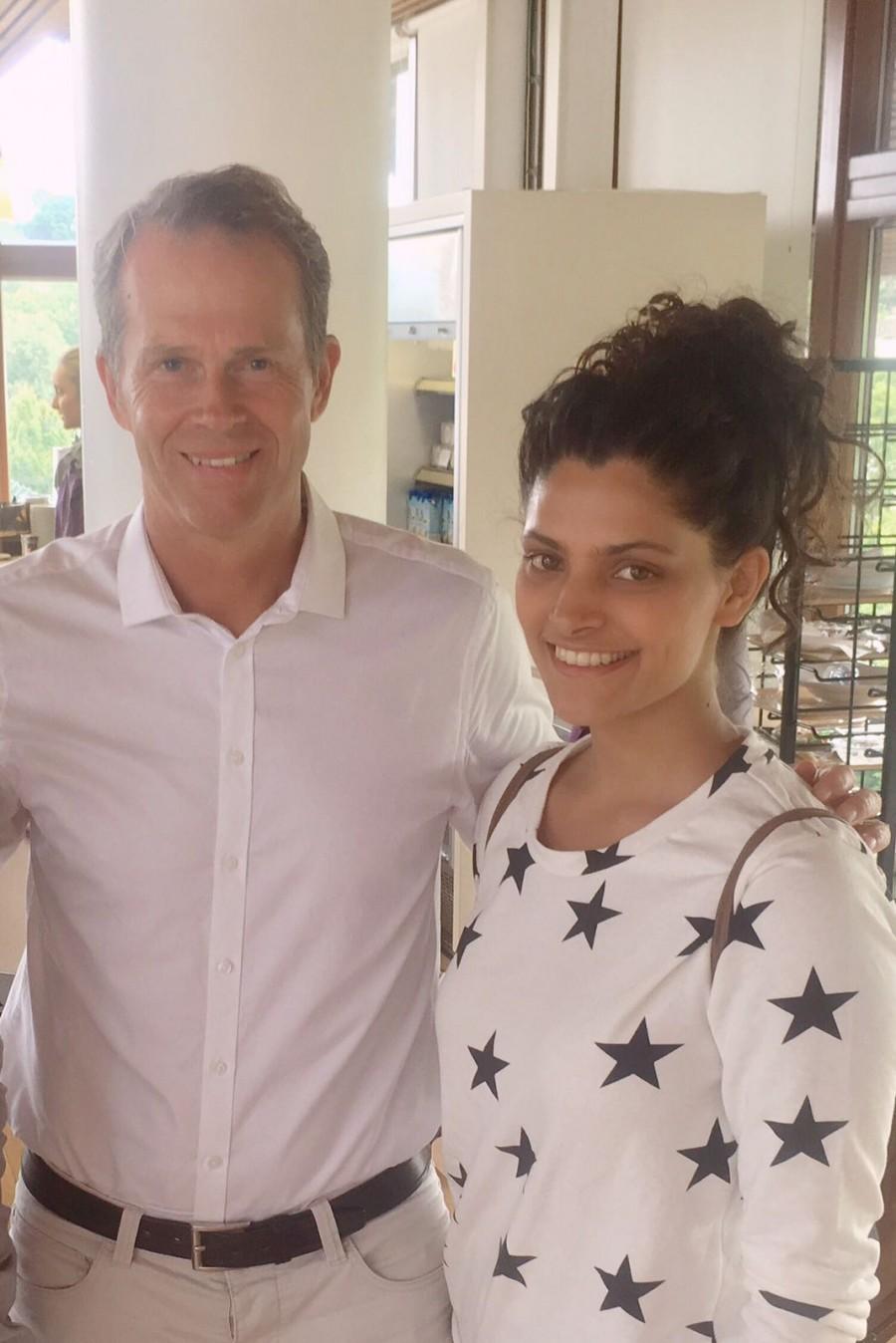 Saiyami Kher with Stepfan Edburg. Saiyami Kher,actress Saiyami Kher,Saiyami Kher living her tennis dream,Saiyami Kher tennis dream