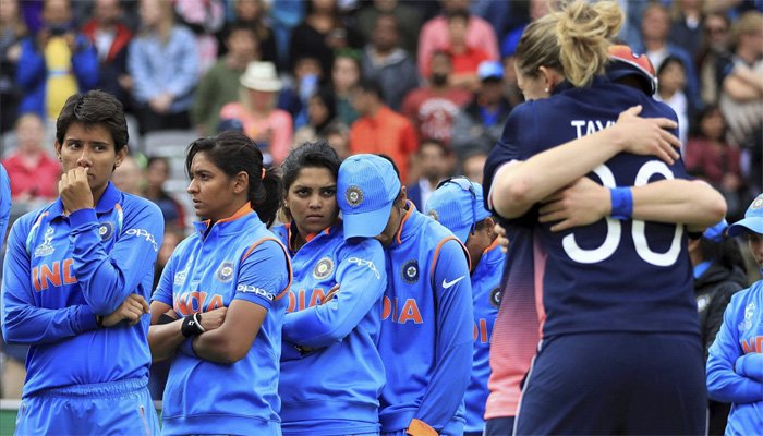 Raut played a crucial knock, guiding the Indian innings right from the start and almost batted till the end. She was the highest scorer among the Indians with 86 runs from 115 balls with four boundaries and a six. By the time she was trapped leg before by England pacer Anya Shrubsole, India were in sight of victory, needing 38 runs from 41 balls. The in-form Harmanpreet produced a solid innings of 51 runs, with three boundaries and two hits into the stands studding her 80-ball stay in the middle. Punam and Harmanpreet added 95 runs between them in 128 balls and helped to steady the Indian innings following the loss of two early wickets. However, the Indian eves seemed to los their wits towards the end, losing seven wickets for just 28 runs to be all out for 219 runs in 48.4 overs. Anya turned the match in England's favour with figures of 6/46 in her 9.4 overs including the crucial wickets of Punam, Smriti Mandhana, Harmanpreet and Jhulan Goswami. Women's World Cup 2017,Women's World Cup,England beat India,England beat India by 9 runs,ICC Women's World Cup