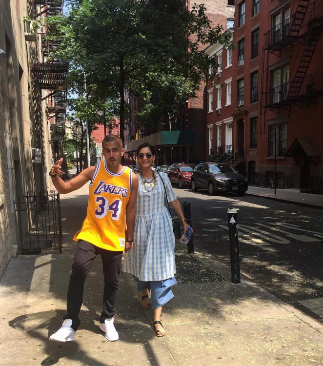 Sonam Kapoor spends perfect Sunday with rumoured boyfriend Anand Ahuja in New York. Sonam Kapoor,Sonam Kapoor and Anand Ahuja,Anand Ahuja,Sonam Kapoor boyfriend Anand Ahuja