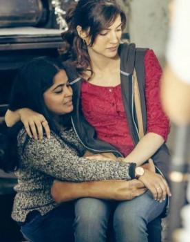 Kriti shared an image where she is sitting on Ashwiny's lap while the cameras were not rolling. The image further exhibits the bond the actor director duo shares. The image is the testimony of the comfort level Kriti and Aswhiny shared and the comforted creative bonding. The actress posted a picture on social media captioning, 