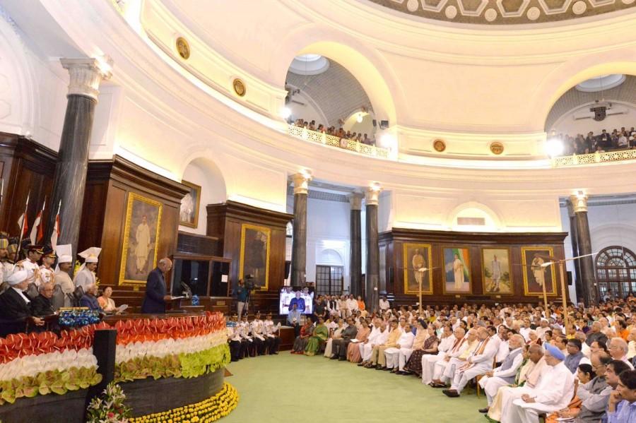 Former BJP member and an RSS activist Ram Nath Kovind takes oath as 14th President of India. Ram Nath Kovind,NDA Ram Nath Kovind presidential candidate,Ram Nath Kovind takes oath,14th President of India,Ram Nath Kovind as 14th President of India