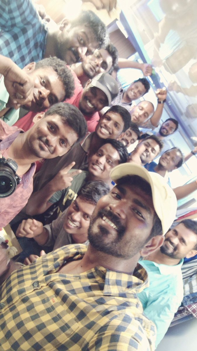 Indian film actor Suriya celebrates his birthday with Keerthy Suresh and Vignesh Shivan on Thaana Serndha Kootam sets. Suriya,Suriya birthday,Suriya birthday celebrations,Keerthy Suresh,Vignesh Shivan,Thaana Serndha Kootam,Suriya and Keerthy Suresh,Thaana Serndha Kootam sets,Thaana Serndha Kootam on the sets