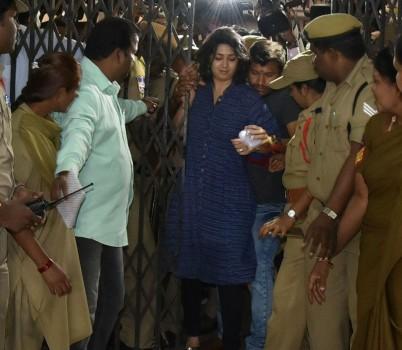Actress Charmme Kaur on Wednesday appeared before the Special Investigation Team (SIT) of Telangana's Excise Department probing the Hyderabad drug racket. Accompanied by her lawyer and bouncers, Charmme reached Abkari Bhavan, the office of Prohibition and Excise Department, around 10 a.m.  She went there from the sets of 