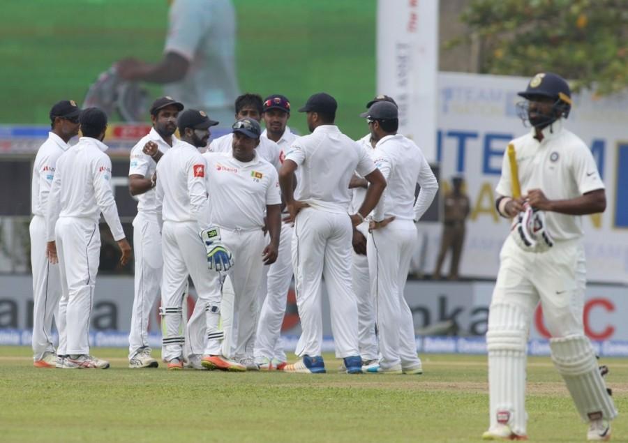 Pacer Nuwan Pradeep was the standout performer among the hapless Lankan bowlers with figures of 2/42. The rest of the Lankan bowling suffered some serious hammering and were made to look rather ordinary. Shikhar Dhawan,India vs Sri Lanka 1st Test,India vs Sri Lanka,India vs Sri Lanka 1st Test Day 1,Shikhar Dhawan missed double century,Shikhar Dhawan century,India vs Sri Lanka 2017,india vs sri lanka live streaming
