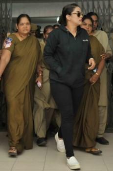 Actress Mumaith Khan on Thursday appeared before the Special Investigation Team (SIT) of Telangana's Excise Department probing the Hyderabad drug racket. A four-member team of officials began questioning the actress at Abkari Bhavan, the office of Prohibition and Excise Department, around 10 a.m. She was being questioned on whether she takes drugs and whether she has any links with Calvin Mascrenhas, the alleged kingpin of the racket. Mumaith reached Hyderabad from Mumbai after she got permission to leave 'Big Boss' for one day.