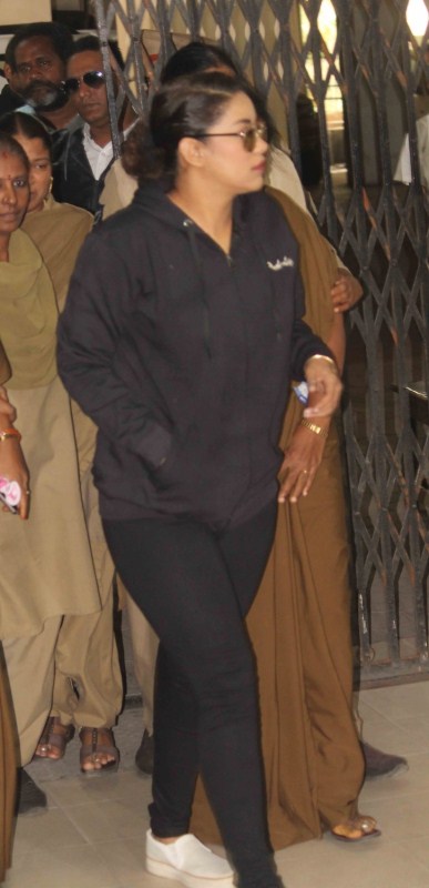The investigating officers had on Wednesday grilled actress Charmme Kaur for over six hours. SIT said she refused to give her consent for drawing the samples of body fluid, hair and nails and thus the same were not collected. The two actresses are among 12 personalities from Tollywood summoned by the SIT for questioning in the drug racket which was busted here in July. The SIT has questioned seven celebrities including Charmme, actors Tarun and Navdeep and director Puri Jagannadh. They were summoned after the SIT found their contact details in the call data of Mascrenhas. Mumaith Khan,actress Mumaith Khan,Mumaith Khan appears before SIT,Special Investigation Team,Hyderabad drug racket