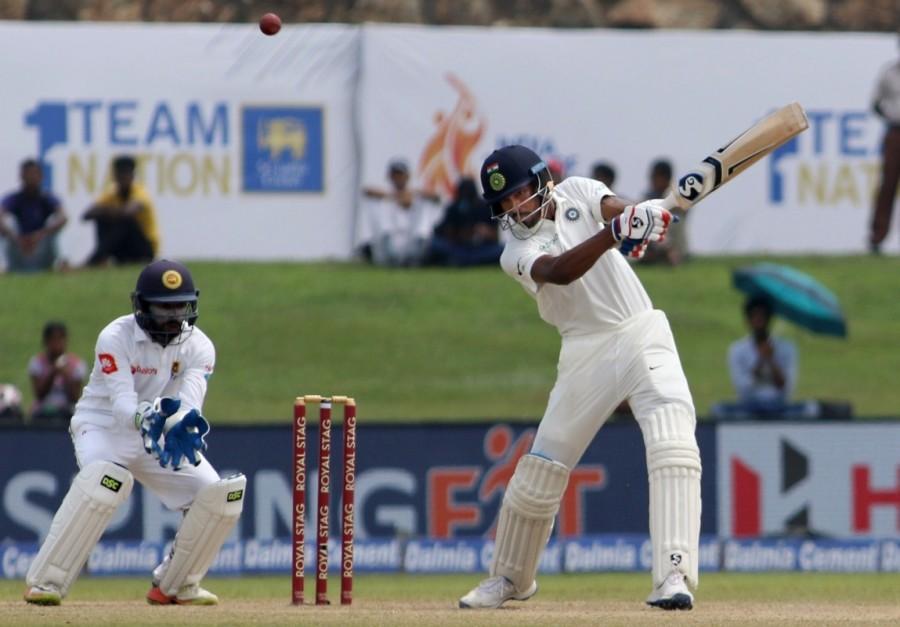 The quick-fire knocks from debutant Hardik Pandya and tailander batsman Mohammad Shami post lunch session, helped India post 600/10 in the first innings on the second day of the first cricket Test match against Sri Lanka at Galle International Stadium here on Thursday. Hardik Pandya,Mohammad Shami,India vs Sri Lanka 1st Test,India vs Sri Lanka,India vs Sri Lanka 2017