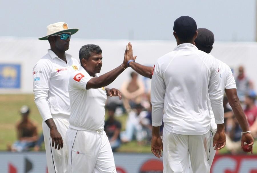 After Sri Lankan pacer Nuwan Pradeep (6/132) sent back middle-order batsman Ravindra Jadeja (15) cheaply, Shami (30) and middle-order batsman Pandya (50) contributed 62 runs for the ninth wicket and helped India post a challenging score. Hardik Pandya,Mohammad Shami,India vs Sri Lanka 1st Test,India vs Sri Lanka,India vs Sri Lanka 2017