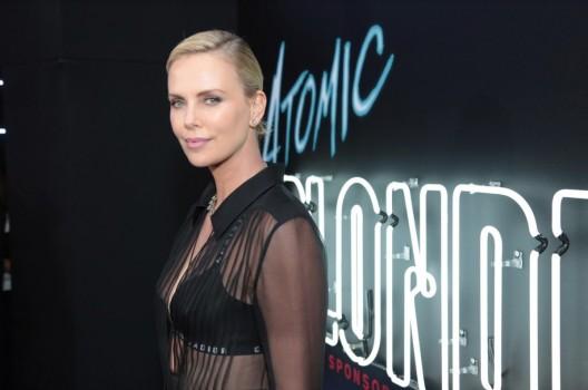 American actress Charlize Theron looks smoking hot in Atomic Blonde premiere.
