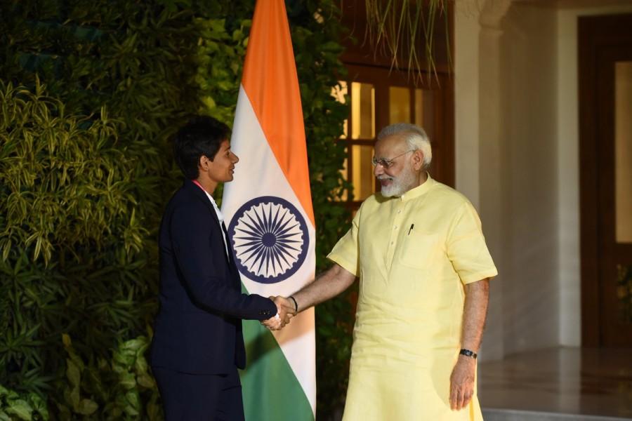 Modi tweeted: Had a fruitful discussion with Mansi Joshi. PM Narendra Modi,Narendra Modi,Indian women cricketers,Poonam Raut,Mansi Joshi,Poonam Yadav,Rajeshwari Gayakwad,Jhulan Goswami,Shikha Pandey