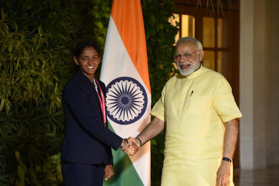 Modi tweeted: Interacted with this all rounder par excellence, Deepti Sharma. At a rather young age, her remarkable accomplishments make us proud. PM Narendra Modi,Narendra Modi,Indian women cricketers,Poonam Raut,Mansi Joshi,Poonam Yadav,Rajeshwari Gayakwad,Jhulan Goswami,Shikha Pandey