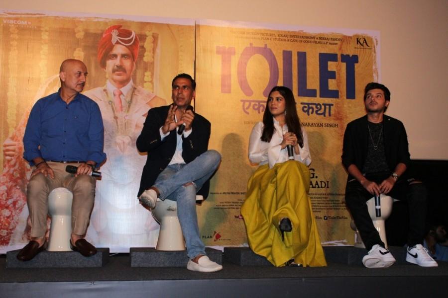 Bollywood celebs like Akshay Kumar, Anupam Kher, Bhumi Pednekar spotted at Toilet: Ek Prem Katha press conference. Akshay Kumar,Anupam Kher,Bhumi Pednekar,Toilet: Ek Prem Katha,Toilet: Ek Prem Katha press conference,Toilet: Ek Prem Katha press conference pics,Toilet: Ek Prem Katha press conference images,Toilet: Ek Prem Katha press conference stills,Toilet: Ek Prem Ka