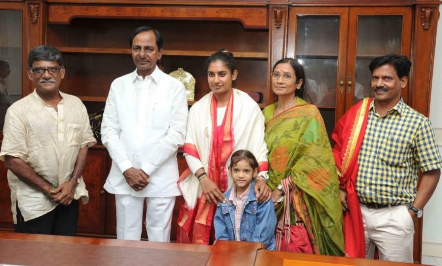 He made the announcements after Mithali Raj called on him upon her return from England, where she led the team to the World Cup finals. Rao also announced a Rs 25 lakh cash prize for her coach R.S.R. Murthy. Mithali Raj,K Chandrasekhar Rao,captain Mithali Raj,house for Mithali Raj