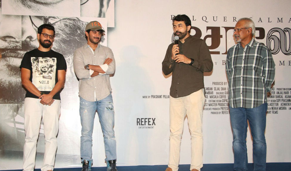 Directed by Bejoy Nambiar, "Solo" also stars Arthi Venkatesh, Dhansikaa, Aishwarya Rajesh, Dino Morea, Neha Sharma and Sruthi Hariharan. Tipped to be a romantic thriller, the film has been shot in Tamil Nadu, Kerala, Mumbai and Ladakh. Dulquer Salmaan,Bejoy Nambiar,Anil Jain,Mani Ratnam,Rajiv Menon,Sheetal Menon,Abraham Mathew,Solo movie press meet,Solo press meet,Solo press meet pics,Solo press meet images,Solo press meet stills,Solo press meet pictures