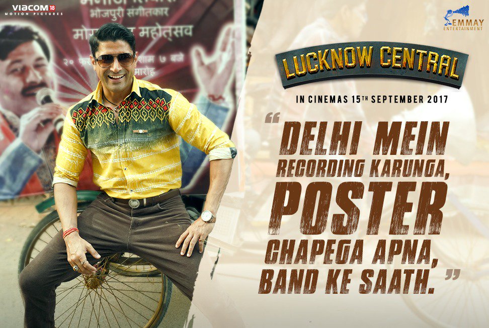 The talented actor has enthralled us with his performance in his films Bhaag Milkha Bhaag, Zindagi Na Milegi Dobara, Rock On and now is all set to impress with his performance in Lucknow Central. Farhan Akhtar,Deepak Dobriyal,Ronit Roy,Gippy Grewal,Rajesh Sharma,Inaamulhaq,Uday Tikekar,Sukh Kunwa,Diaan Penty,Lucknow Central,Lucknow Central poster,Lucknow Central movie poster