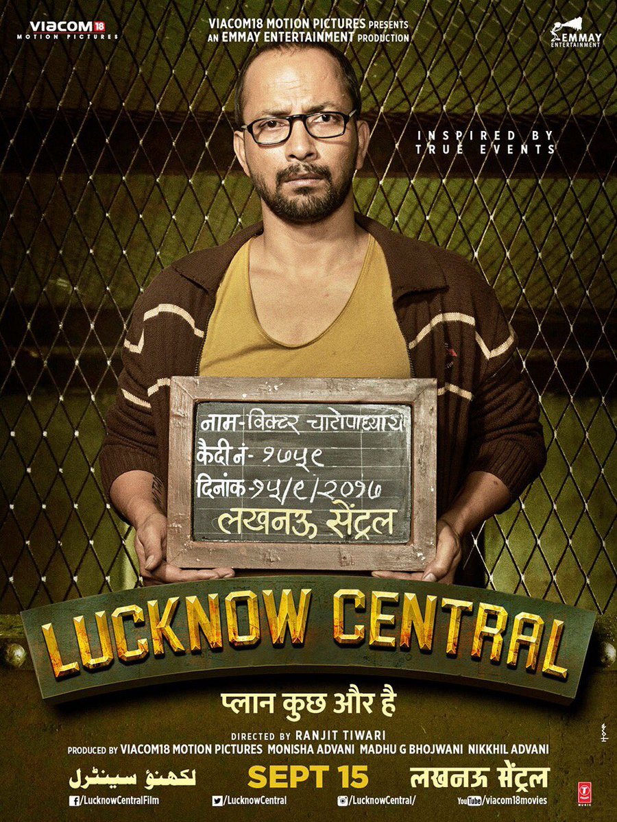 Deepak Dobriyals performance has been praised in most of the films he has acted in. The talented actor has acted in films like Dabangg 2, Gulaal, Omkara, Tanu Weds Manu, Hindi Medium, Daayen Ya Baayen, Shaurya, Tanu Weds Manu Returns. Farhan Akhtar,Deepak Dobriyal,Ronit Roy,Gippy Grewal,Rajesh Sharma,Inaamulhaq,Uday Tikekar,Sukh Kunwa,Diaan Penty,Lucknow Central,Lucknow Central poster,Lucknow Central movie poster