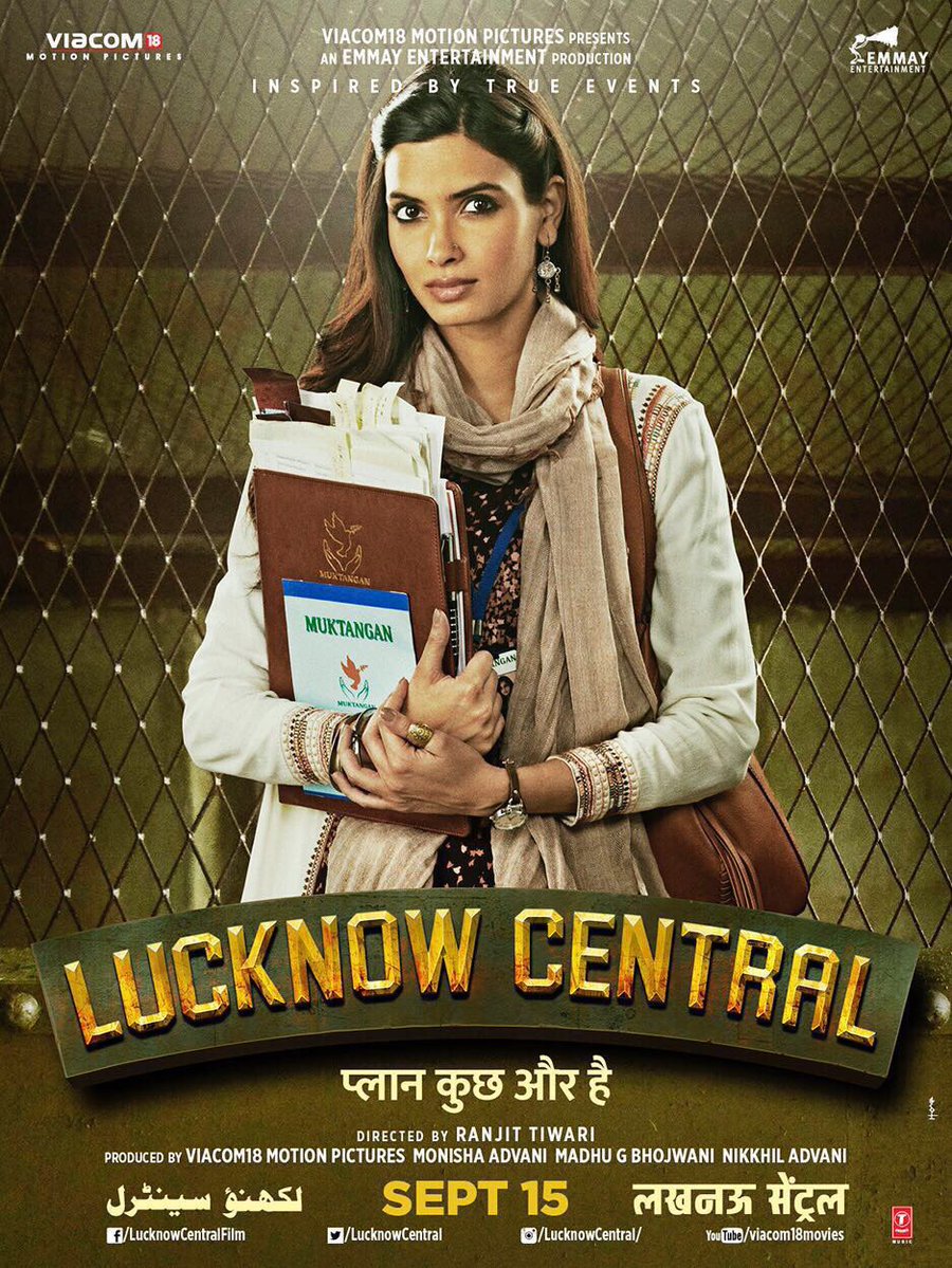 Diana Penty made her acting debut in Homi Adajania's blockbuster hit film Cocktail. Her performance in the film garnered praise and earned her a nomination for Filmfare Award for Best Farhan Akhtar,Deepak Dobriyal,Ronit Roy,Gippy Grewal,Rajesh Sharma,Inaamulhaq,Uday Tikekar,Sukh Kunwa,Diaan Penty,Lucknow Central,Lucknow Central poster,Lucknow Central movie poster