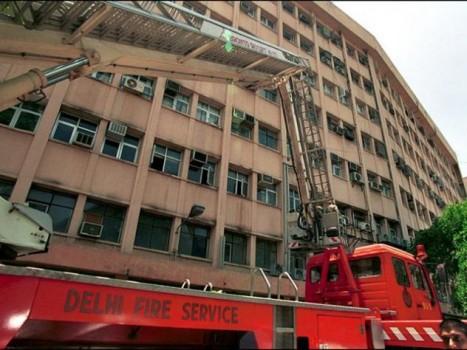 A fire broke out at the Shastri Bhawan on Monday due to a short circuit in an air conditioner (AC), an official said here.