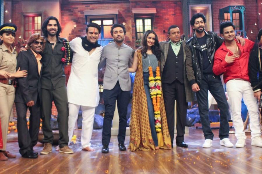 Shraddha Kapoor with brother Siddhanth Kapoor promote Haseena Parkar on the sets of The Drama Company. Shraddha Kapoor and Siddhanth Kapoor,Shraddha Kapoor,Siddhanth Kapoor,Haseena Parkar,Haseena Parkar promotion,Haseena Parkar movie promotion,The Drama Company
