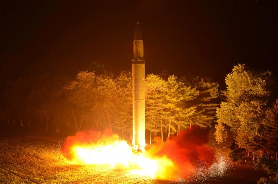 Intercontinental ballistic missile (ICBM) Hwasong-14 is pictured during its second test-fire. North Korea,North Korea missile program,evolution of North Korea missile program