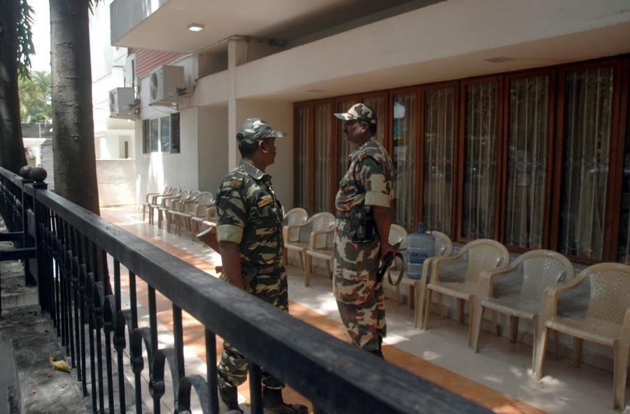 Income Tax (IT) sleuths on Wednesday began conducting raids at the official residence of Karnataka Power Minister D.K. Shivakumar and at a private resort near here where 44 Congress lawmakers from Gujarat are staying, said an official. "Yes, raids are underway at the Minister's house and the resort. Our teams have gone to search the places," a senior tax officer told IANS on condition of anonymity. Raid was also being conducted at the house of Congress lawmaker N. Ravi in the city's southern suburb. Income Tax,Income Tax raid,Karnataka minister,DK Shivakumar,Karnataka power minister DK Shivakumar raided,DK Shivakumar raid,IT raids at DK Shivakumar's office,IT raids at DK Shivakumar's residence,DK Shivakumar's residence