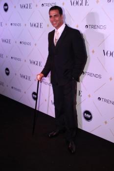 Akshay Kumar spotted at Vogue Beauty Awards 2017.