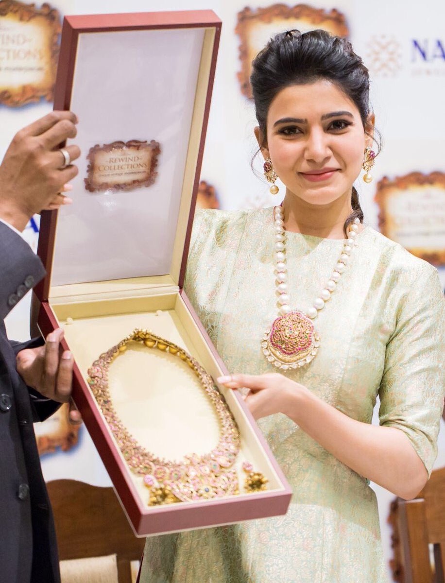 South Indian actress Samantha Ruth Prabhu inaugurates NAC Jewellers Antique Exhibition. Samantha Ruth Prabhu,Samantha,actress Samantha,NAC Antique Jewellers Exhibition,NAC Antique Jewellers