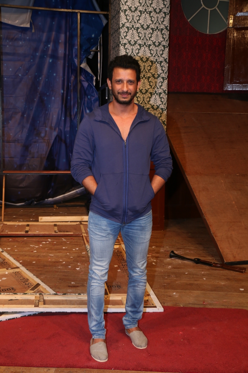 Actor Sharman Joshi during the programme organised to unveil the first look of his Gujarati play. Sharman Joshi,actor Sharman Joshi,Gujarati play,Gujarati play first look