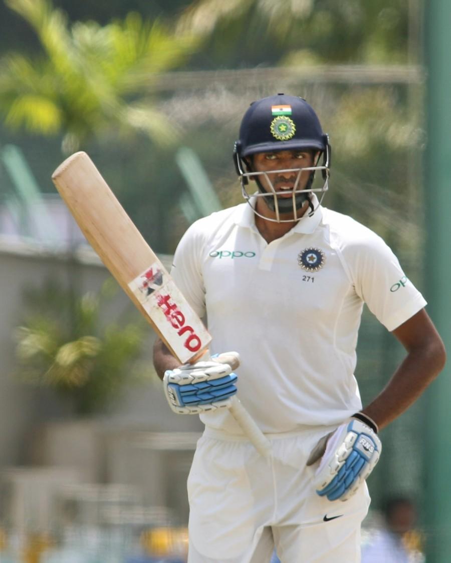All-rounder Ravichandran Ashwin (47 not out) and stumper Wriddhiman Saha (16 not out) went undivided at lunch after adding 29 runs for the sixth wicket at the Sinhalese Sports Club here. Earlier, resuming at 344/3, India lost Pujara (133) in the second over of the day, trapped in front by part-timer Dimuth Karunaratne before Rahane (132) and Ashwin consolidated the innings with a 63-run fifth wicket stand. Ravichandran Ashwin,Wriddhiman Saha,Sri Lanka,India vs Sri Lanka,india vs sri lanka live score,India vs Sri Lanka score,India vs Sri Lanka 2017
