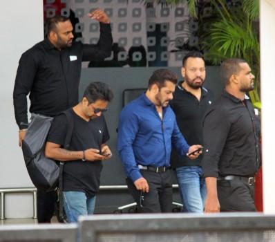 Bollywood actor Salman Khan spotted at Kalina Airport.