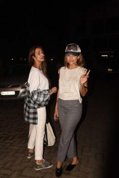 Actress Malaika Arora and Amrita Arora celebrate Arbaaz Khan's birthday with a dinner date.